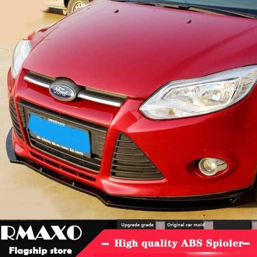 For Ford Focus Body kit spoiler 2012-2014 For Ford Focus ABS Rear lip rear spoiler front Bumper Diffuser Bumpers Protector