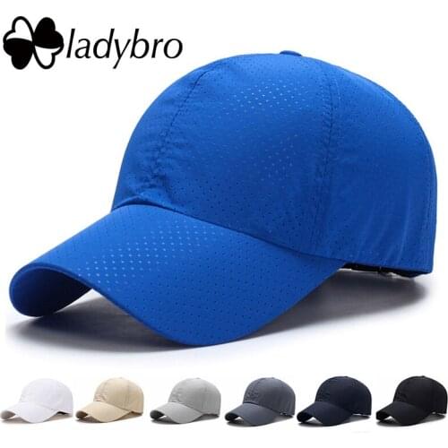 Ladybro Women Baseball Cap Men Summer Snapback Female Quick Dry Mesh Cap Sun Hat Bone Breathable Hat Cap Male Outdoor