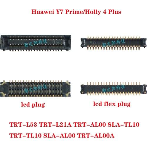 LCD Display FPC Connector Plug MotherBoard Pin For Huawei Y7 Prime Holly 4 Plus