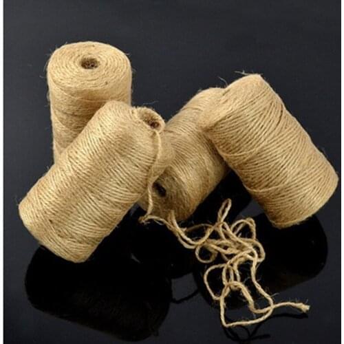 1 Roll 100M Natural Sisal 2mm Rustic Tags Wrap Wedding Decoration DIY Crafts Twisted Rope Party Supplies For Gift Packing Bags