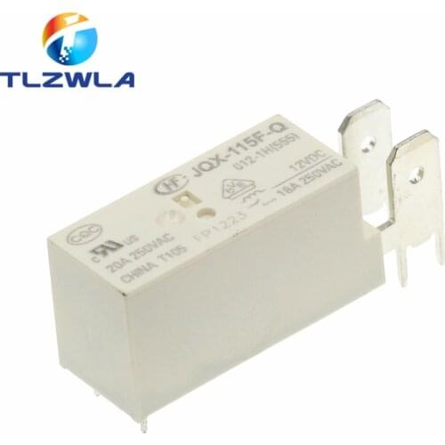 10PCS The Original HF JQX-115F-Q 12VDC A Set Of Normally Open 4Pins Relay 20VAC JQX-115F-Q-12VDC