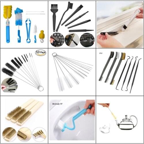 10 pcs/set Brush Spray Brush Pots Bottle small mouth cleaning brush fit for different sizes Scruber Cleaner