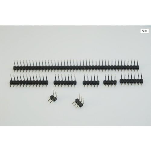 200pcs 0.079" 2.0mm Single Row PCB Male Header 2 Pin 3 4 5 6 7 8 9 10 12 14 15 16 20 26 30 40 Position Right Angle Through Hole