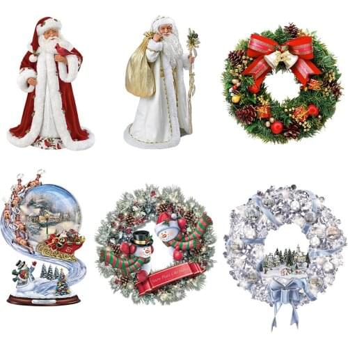 3D Merry Christmas Window Stickers PVC Removable Santa Home Wall Decal Murals Glass Art Holiday Party New Year Decorations