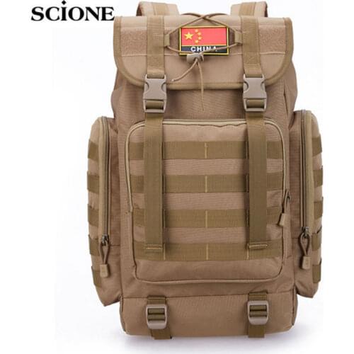 40L Men Tactical Bag Military Backpack Camping Rucksack Molle Travel Outdoor Sports Backpacks Army Hunting Hiking Bag XA375+WA