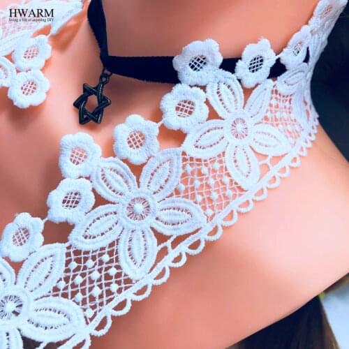 5yard 6.4cm african lace fabric wedding decoration costura sewing high quality voile trim DIY underwear cloth Hat accessories