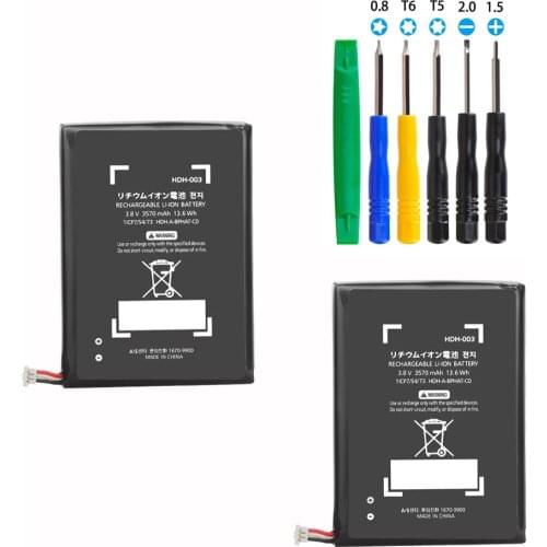 2Pack HDH-003 Replacement Battery For Nintend Nintendo Switch Lite Game Player Repair ,3570mah Li-ion Rechargeable Batteries