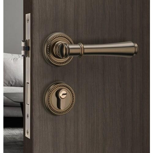 Indoor Mute Security Door Locks Bedroom Zinc Alloy Split Door Handle Lock Home High Quality Universal Lockset Furniture Hardware