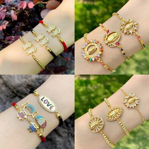 Bling Shiny CZ Rainbow Bracelets For Women Girl Crystal Gold Charm Big Unisex Bangle Jewelry Wedding Birthday Dainty Gift
