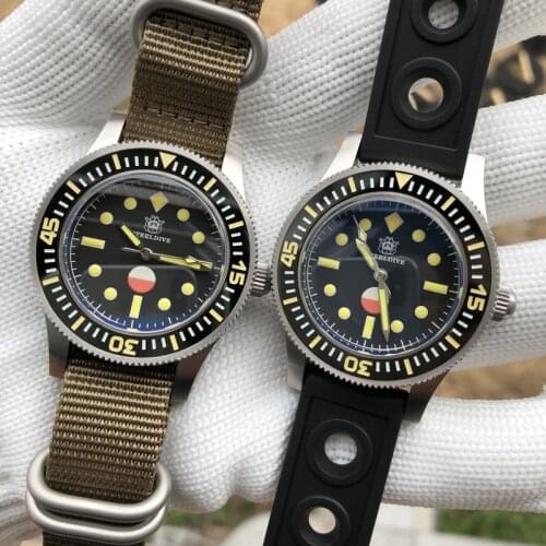 Diving Steeldive Japan NH35 Automatic Movement Watch Men Mechanical Sapphire Super Luminous Swimming Sport Wristwatches Fashion