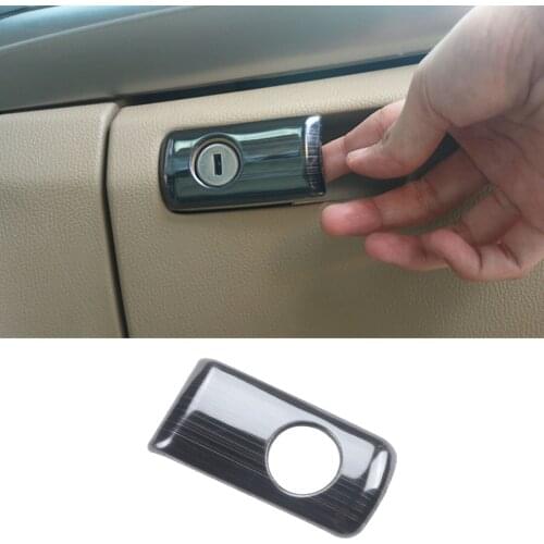 FOR Honda Accord 8th 2008-2012 Black steel Co-pilot storage box handle trim 1pcs