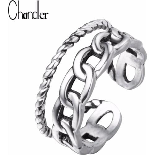 Chandler Hot 1pcs OL Chain Link Rings Bohemia Retro Bague Sale On Aliexpress My Orders 2018 New Promotion Wide Anillos