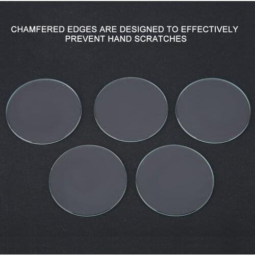 Professional 5PCS Round 37/38/39MM Flat Watch Crystal Lens Glass Replacement Parts Tool Watch Part Repair Tool for Watchmaker