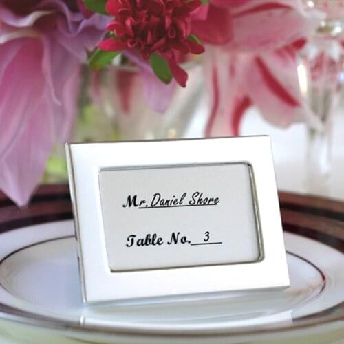 Best selling Wedding Gifts and Party favors Silver Color Mini Metal Photo Frame Place card holder 10pcs/lot Free Shipping