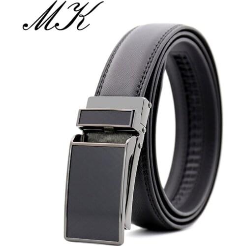 Maikun Mens Cowskin Belts for Men Luxury Brand Automatic Buckle Male Strap for Jeans Pants Cinto Masculino