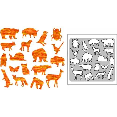 New Snails Fox Bear Donkey Panel 2021 Metal Cutting Dies for Scrapbooking and Card Making Embossing Craft Decorative No Stamps