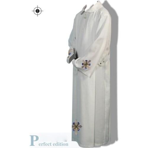 Priest clothing religious costume Roman Catholic priest father great white Catholic costume Church Gown Robe