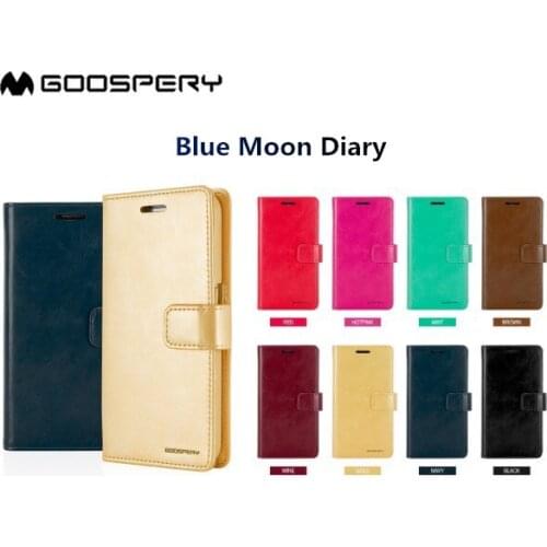 Original Goospery Blue Moon Diary Stand Wallet Flip Leather Case For Samsung Galaxy Note 10 Pro S8 S9 S10 Plus Lite 5G