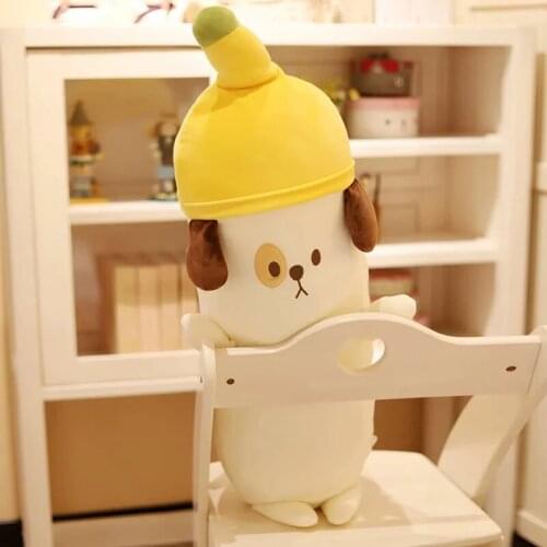 Kawaii Little Guy Cute Dog Stuffed Toy Soft Sleep Hug Pillow Bed Back Cushion Girl Boy Birthday Gift 60cm/80cm/100cm