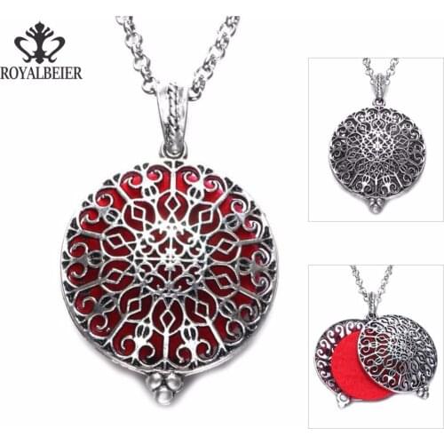 Charms Pendant Time Of The Wheel Perfume Aroma Magnet Pendant Necklace With Foam Pad Link Chain 80cm Length DZ1813