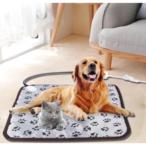 Adjustable Heating Pad For Dog Cat Puppy Power-off Protection Pet Electric Warm Mat Bed Waterproof Bite-resistant Wire 45*45CM