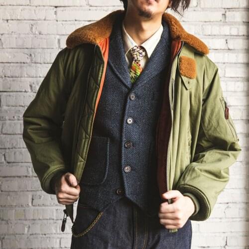 RTB15 Red Tornado US Big Size Vintage Loose Fitting Good Quality Cotton Fabric Wool Lining B15 Jacket