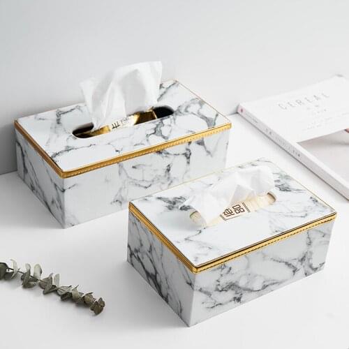 Europe Removable Tissue decorative tissue boxes Living room kitchen bedroom desktop tissue box carpaper napkins tissue box