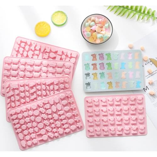 Cartoon pig candy silicone mold childrens QQ sugar chocolate making mold DIY fruit jelly cake mold baking decoration tool