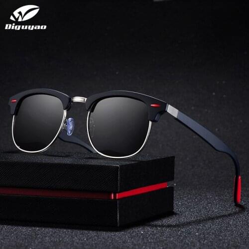 Designer sunglasses Men 2020 high quality Rivet Half Frame Women shades Polarized sunglasses male driving glasses Gafas De Sol