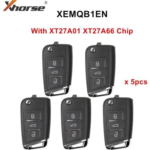 5pcs Xhorse XEMQB1EN MQB Super Universal Remote Key 3 Buttons for VVDI2/VVDI Mini Key Tools VVDI Key Tool