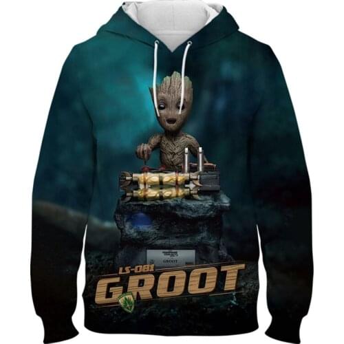 3DPrint Guardians of the Galaxy hoodies Baby Groot Rocket Raccoon hoodie Winter long sleeve Pullover Fashion Harajuku streetwear