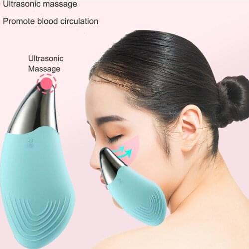 Ultrasonic Vibration Face Cleansing Instrument Silicone Facial Cleansing Brush Electric Facial Cleansing Massage Brush