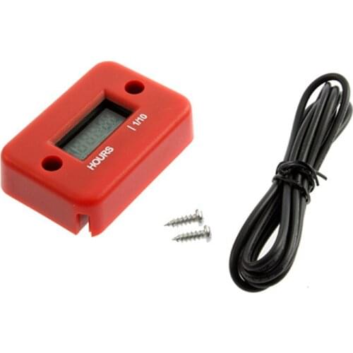 1 Pcs Waterproof Digital Hour Meter LCD Display Portable Engine Gauge Hour Meter For Motorcycle/Boat Engines Counter Hour Meter