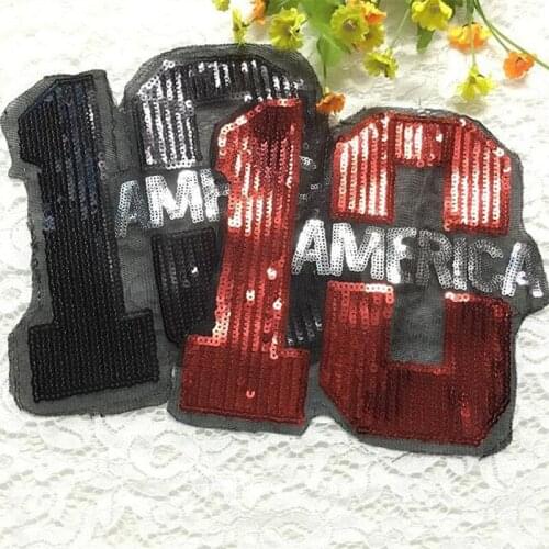 1pcs Embroidered iron on patches for clothes brand bowknot POP sequins deal with it clothing DIY Motif Applique