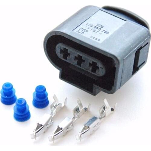 10Sets/lot 3Pin STECKER Connector Camshaft Cam Position Sensor Pigtail Plug 1J0973723 for AUDI VW Skoda VAG Jetta Golf Beetle