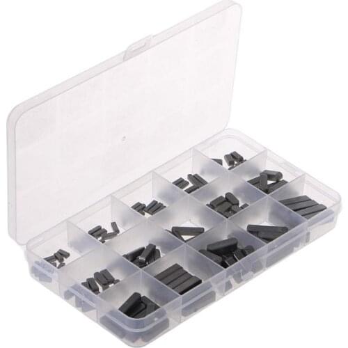 140pcs Round Ended Feather Key Parallel Drive Shaft Keys Set 8mm 10mm 12mm 16mm 20mm 25mm 30mm Hardware with Box