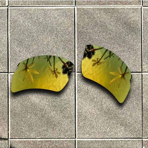 24K Gold Polarized Sunglasses Replacement Lens for-Oakley Flak 2.0 XL Frame 100% UV Protection Good Fitness