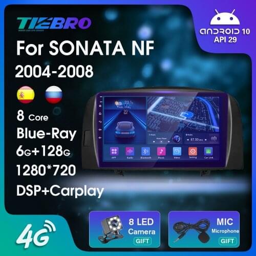 2DIN Android10.0 Car Radio For HYUNDAI SONATA NF 2004-2008 GPS Navigation Auto Radio Bluetooth Player Car Video NO 2DIN DVD IGO