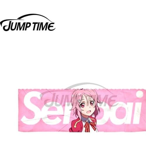 Jump Time 13 x 3cm For Rikais Senpai Drift Slap Car Stickers Waterproof Laotop Decal Windshield Surfboard Cartoon Vinyl Car Wrap