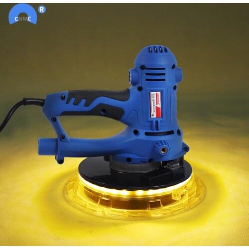 Free ship Handheld Dustless wall putty polisher machine electrical with led light