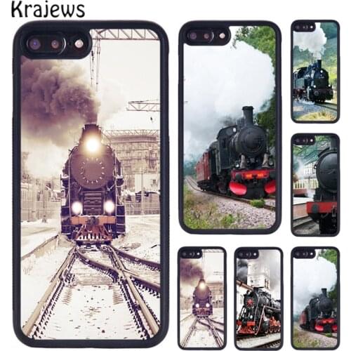 Krajews Steam Trains PHONE CASE For iPhone X XR XS 11 12 Pro MAX 5 6 6S 7 8 Plus Samsung Galaxy S5 S6 S7 edge S8 S9 S10 PLUS