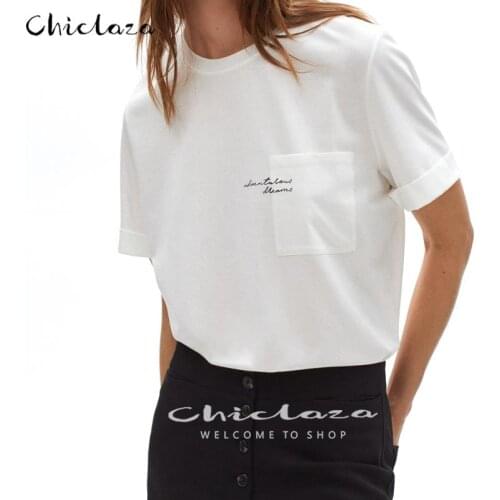 Женские футболки с коротким рукавом CHICLAZA China At AliExpress