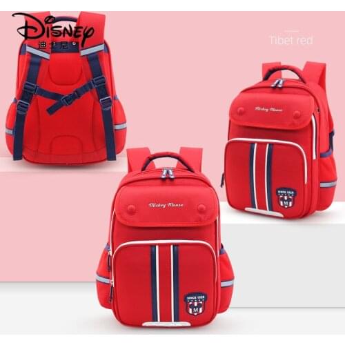 Disney Large Capacity Childrens Waterproof Backpack Lightweight Fashion Mickey Mouse Boys School Bag