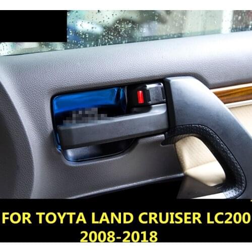 FOR TOYOTA LAND CRUISER LC200 2008-2018 car auto cover styling ABS matt silver interior door cup bowl cap accessories trim