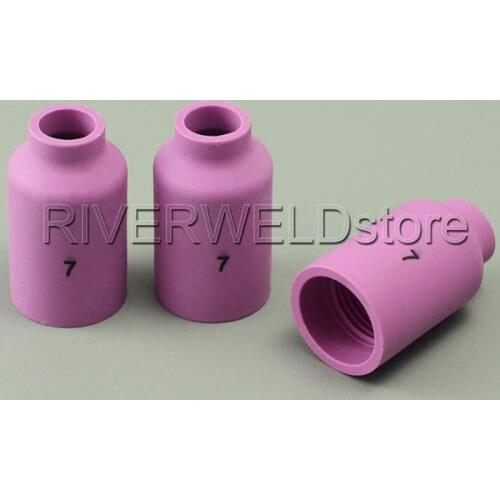 TIG Alumina Nozzle Gas Lens 54N15 #7 Fit TIG Welding Torch Accessories SR PTA DB WP 17 18 26 Series,3PK