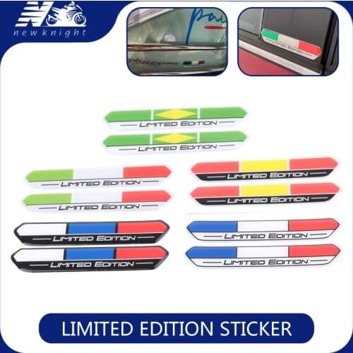 Chrome Reflective Italy Flag Limited Edition 3D Sticker Motorcycle Tank Decal Case For Aprilia RSV4 RS4 Car Styling Sticker