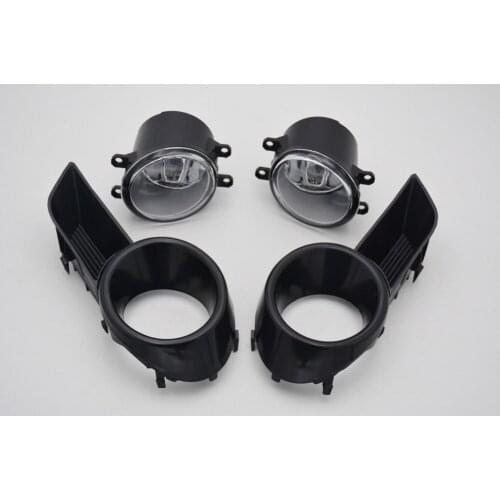 Clear Lens Fog Lights Driving Lamps & Cover Grilles Kits For Toyota Highlander 2008-2010