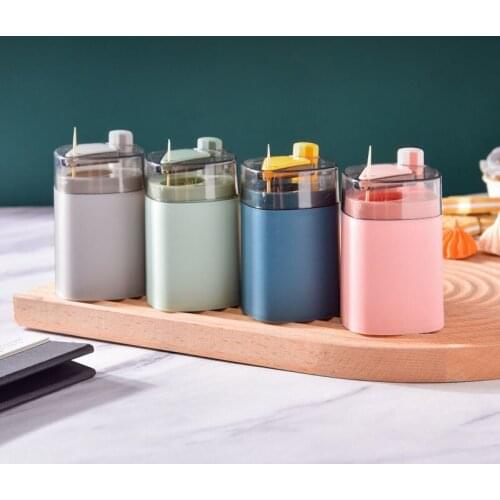 Creative Automatic Pop-up Toothpick Box Portable Pop-up Toothpick Holder Container for Restaurant Kitchen Toothpicks Dispenser