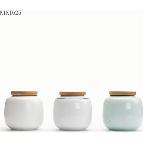 Creative Ceramic Tea Caddy Portable Mini Storage Box Container Household Candy Tea Dispensing Cans Kitchen Utensils Porcelain