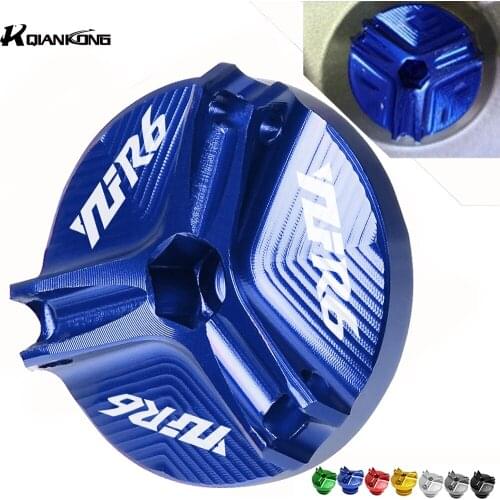 M20*2.5 CNC Motorcycle Engine Moto Oil Cup Fuel Filler Tank Cap Cover For YAMAHA YZFR6 YZF-R6 2016 2015 2014 2013 2017 2018 2005